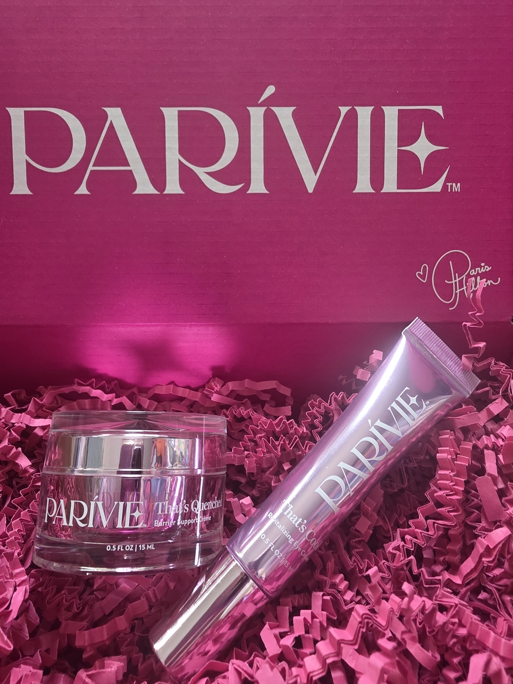 PARIVIE BY PARIS HILTON  Makeup Skincare Set - Pink Hydrating Cream &  EYE Serum